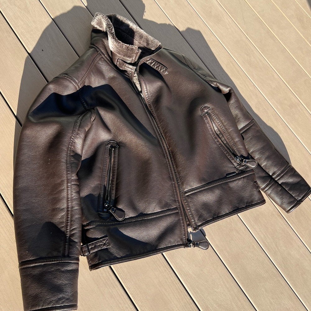 Mac New York Brown Leather Jacket